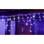 31M 500 LED Christmas Icicle Lights - Blue And White